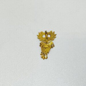 Articulated Owl Necklace Pendant Dangles Intricate Filigree Design Hinged Moveme